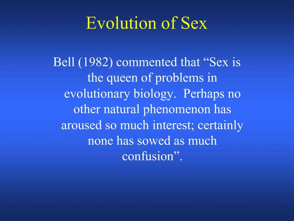 Ppt Evolution Of Sex Powerpoint Presentation Free Download Id335873 9770