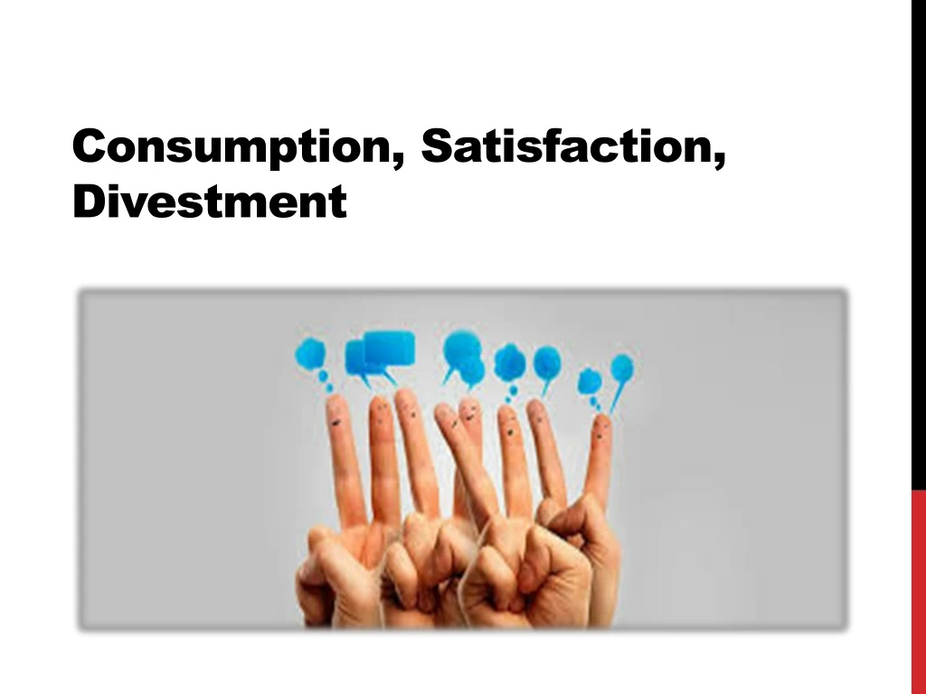 consumption satisfaction divestment