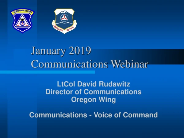 January 2019 Communications Webinar