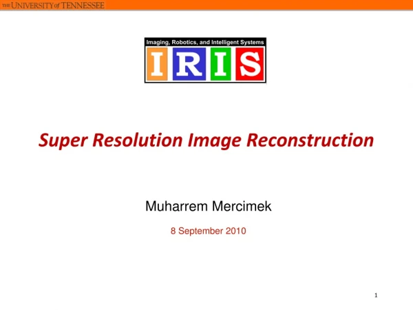 Super Resolution Image Reconstruction