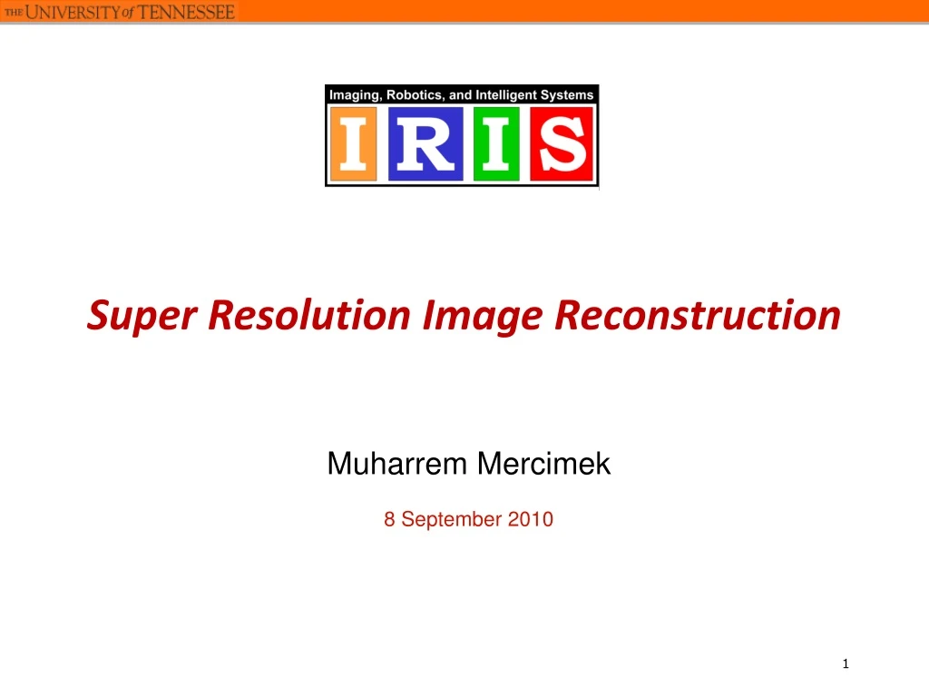 super resolution image reconstruction
