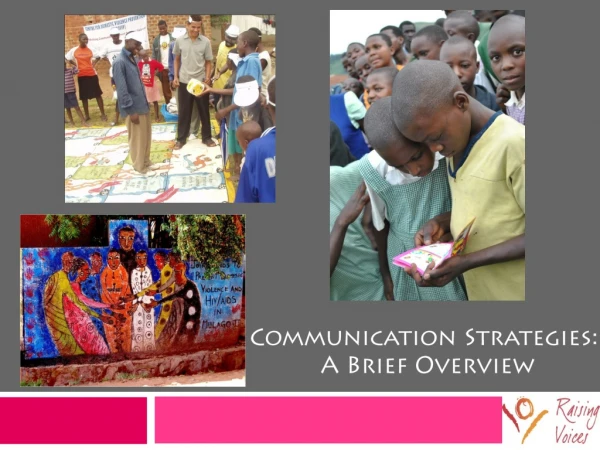 Communication Strategies: A Brief Overview
