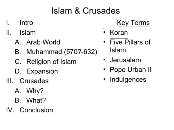 Islam Crusades