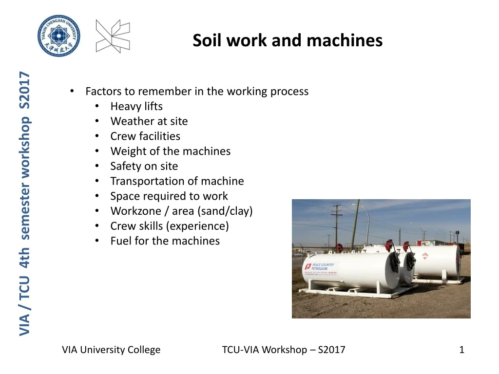soil work and machines