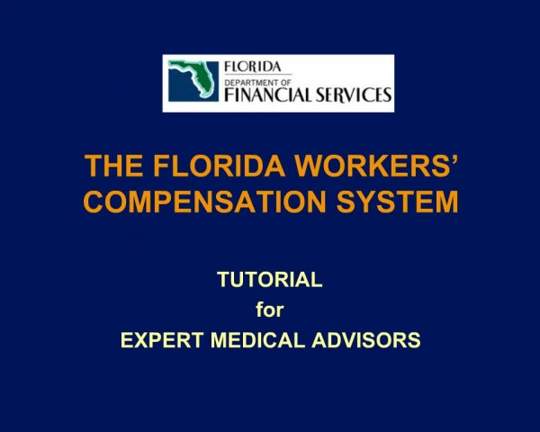 THE FLORIDA WORKERS COMPENSATION SYSTEM