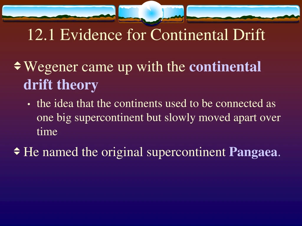 12 1 evidence for continental drift