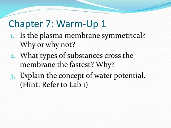Chapter 7: Warm-Up 1