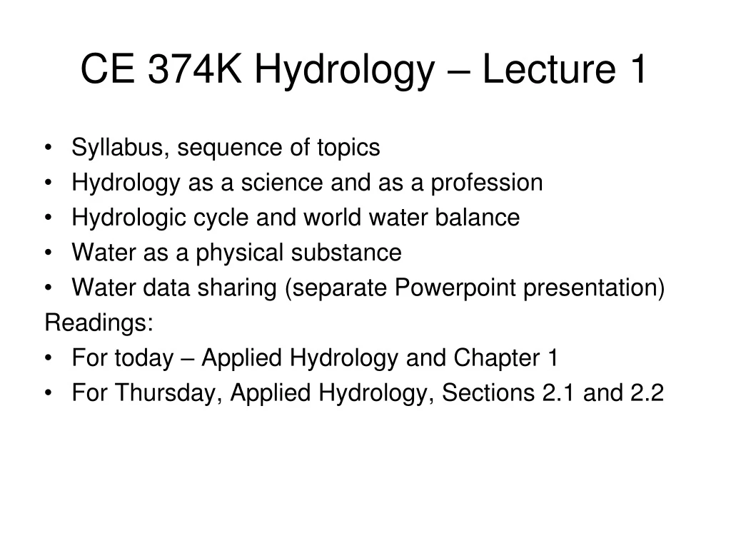 ce 374k hydrology lecture 1
