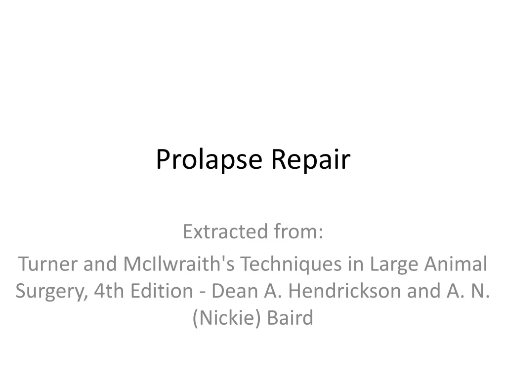 prolapse repair