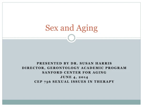 Sex and Aging