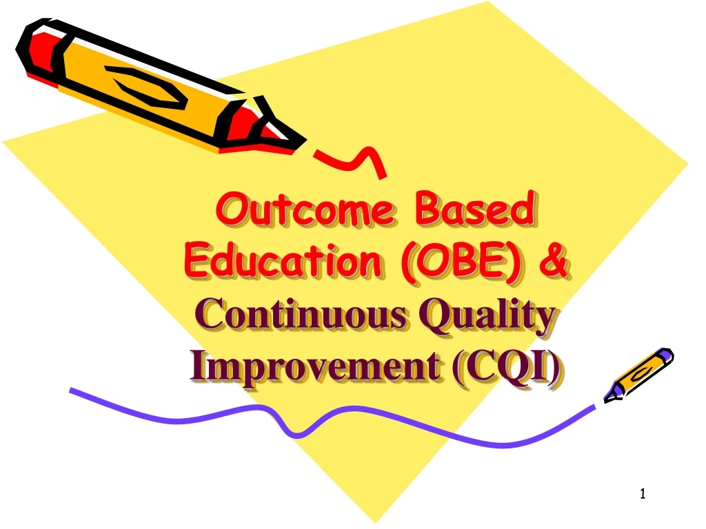 outcome based education obe continuous quality improvement cqi