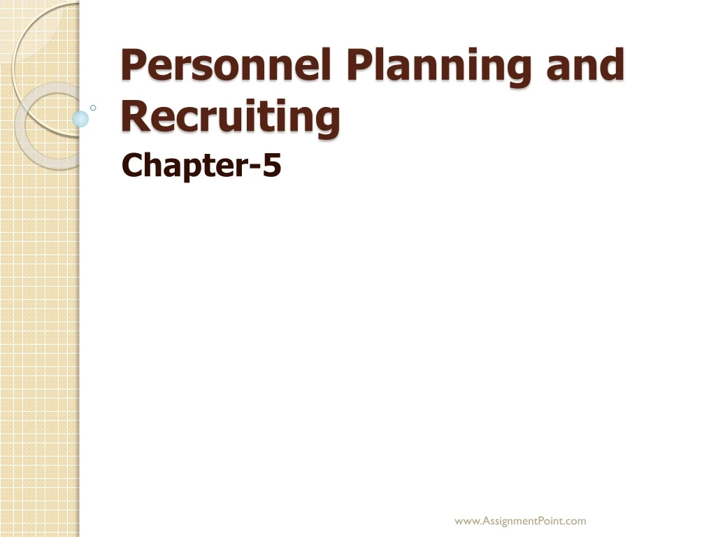 personnel planning and recruiting