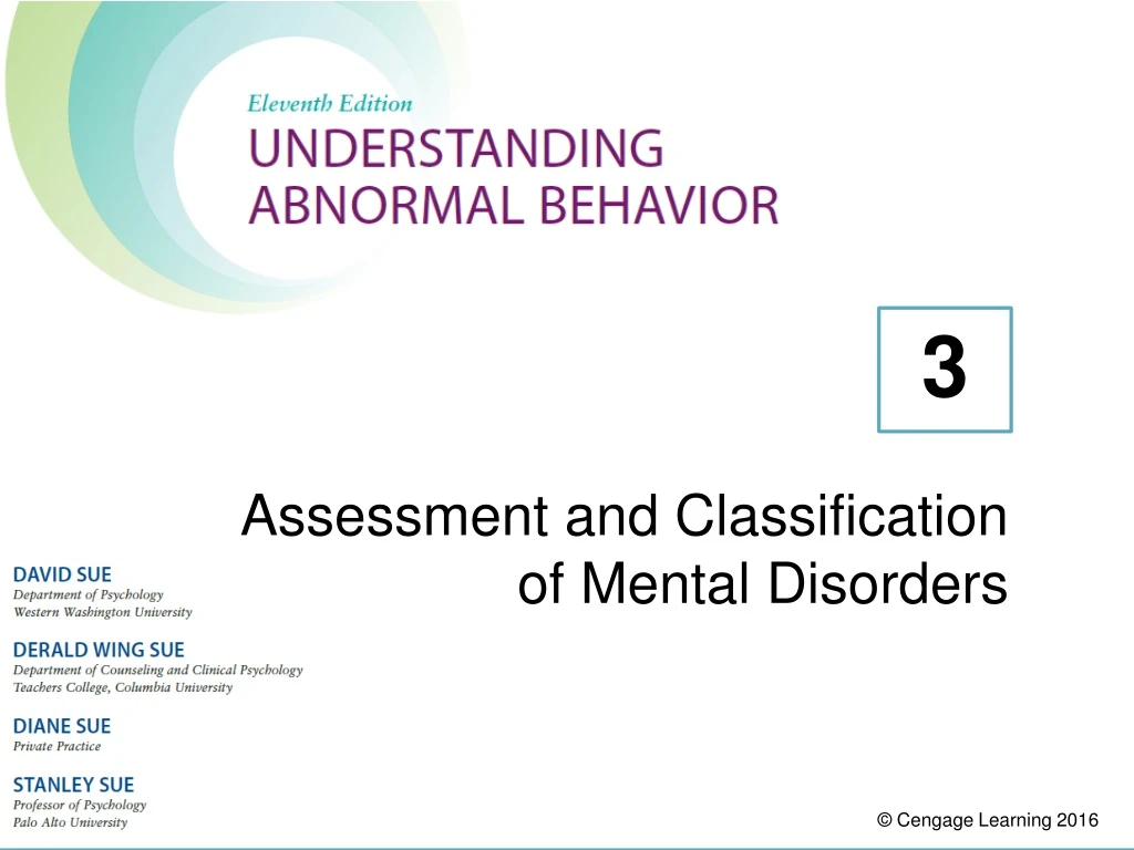 assessment and classification of mental disorders