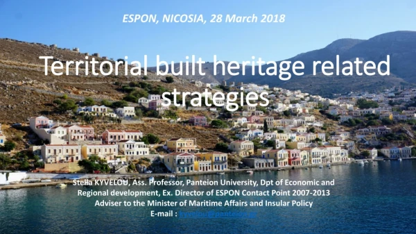 Territorial built heritage related strategies