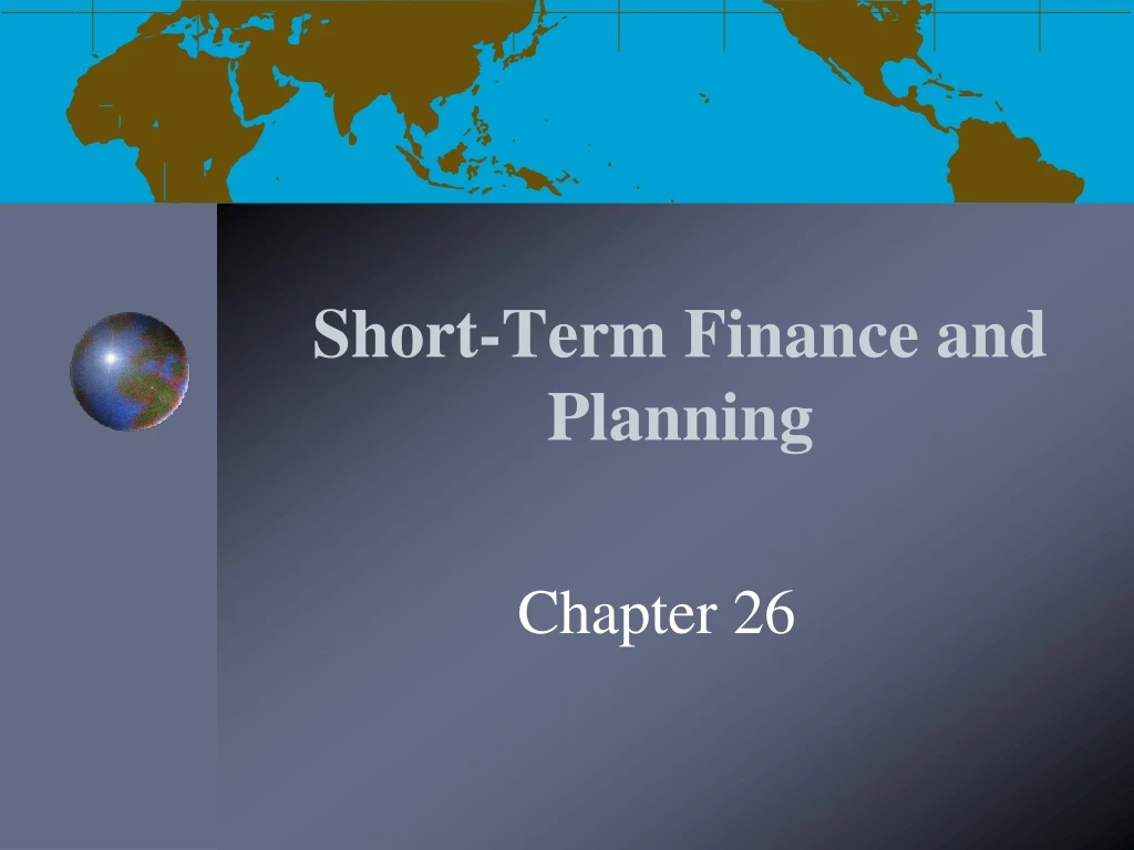 short term finance and planning
