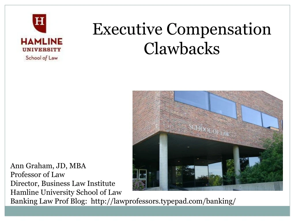 executive compensation clawbacks