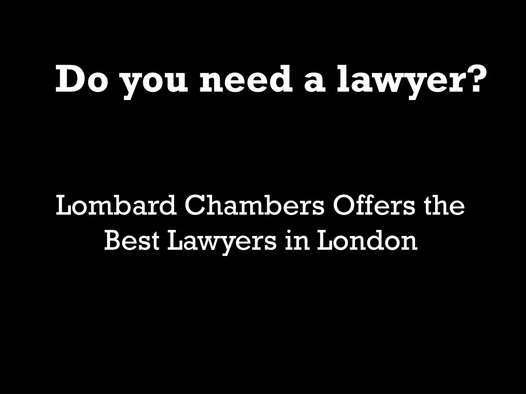 do you need a lawyer