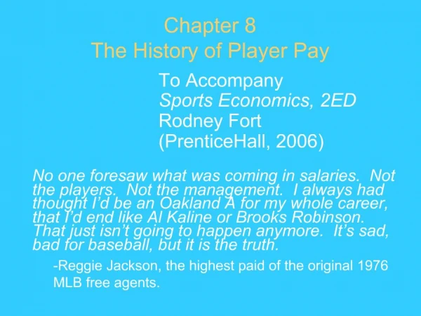 Chapter 8 The History of Player Pay