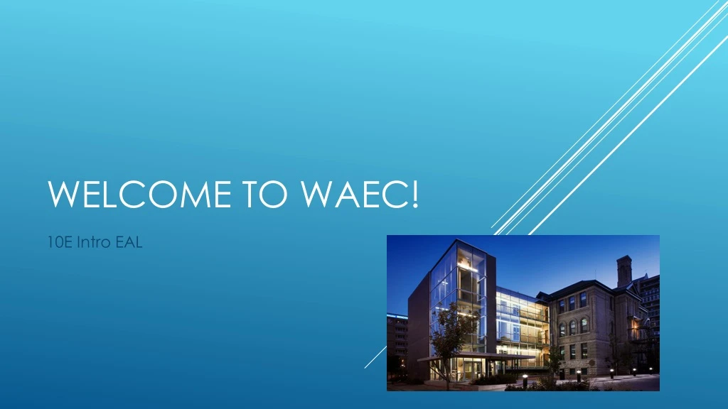 welcome to waec