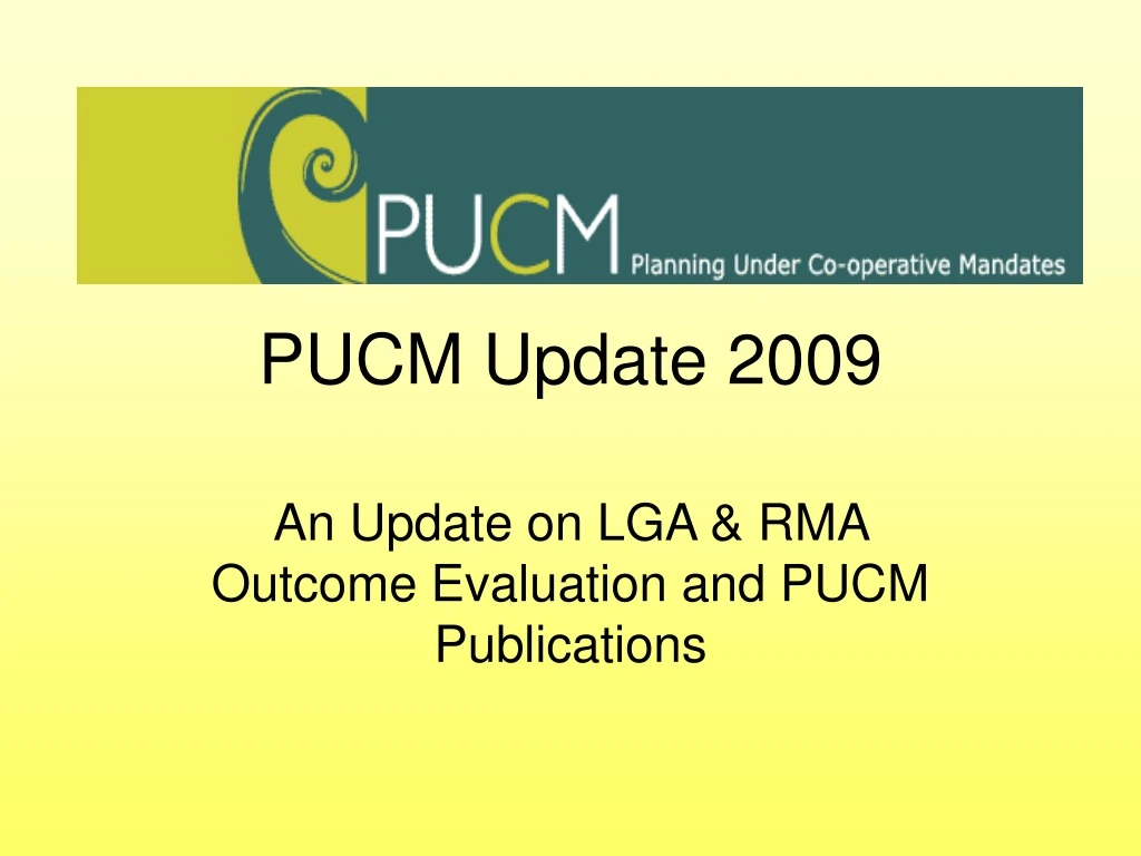 pucm update 2009