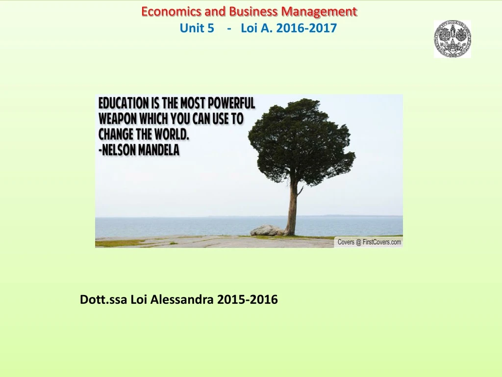 economics and business management unit
