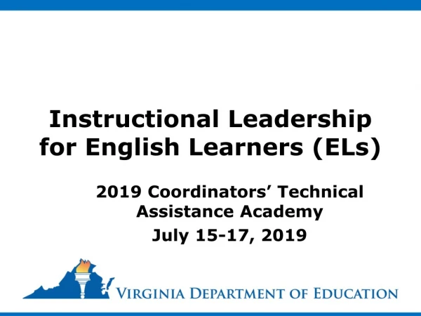 Instructional Leadership for English Learners (ELs)