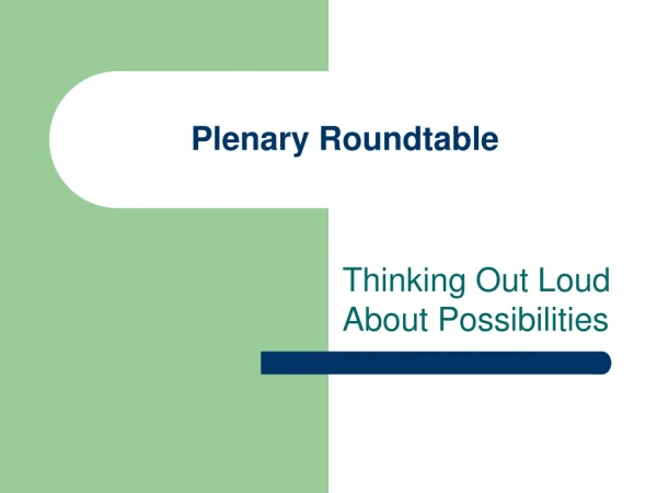 Plenary Roundtable