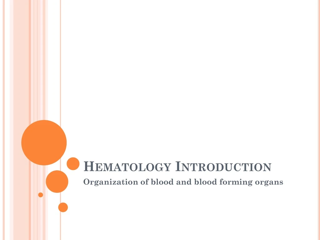 hematology introduction