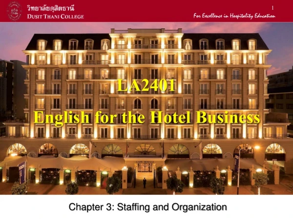LA2401 English for the Hotel Business