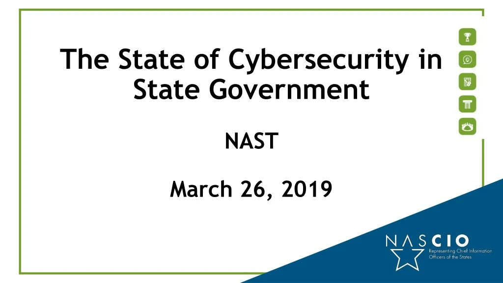 the state of cybersecurity in state government nast march 26 2019