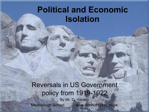 Political and Economic Isolation