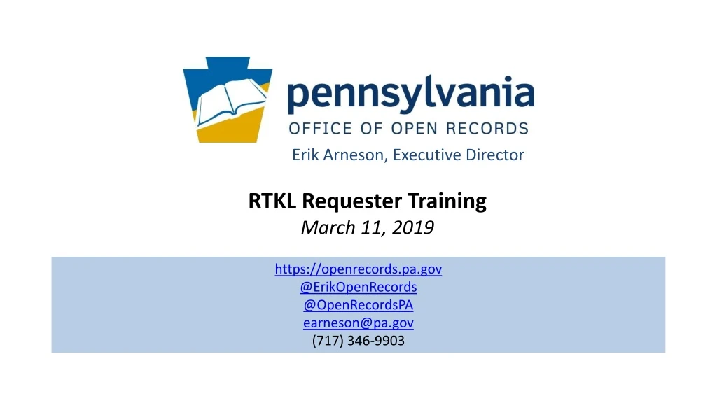 rtkl requester training march 11 2019