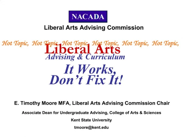 Liberal Arts Advising Commission