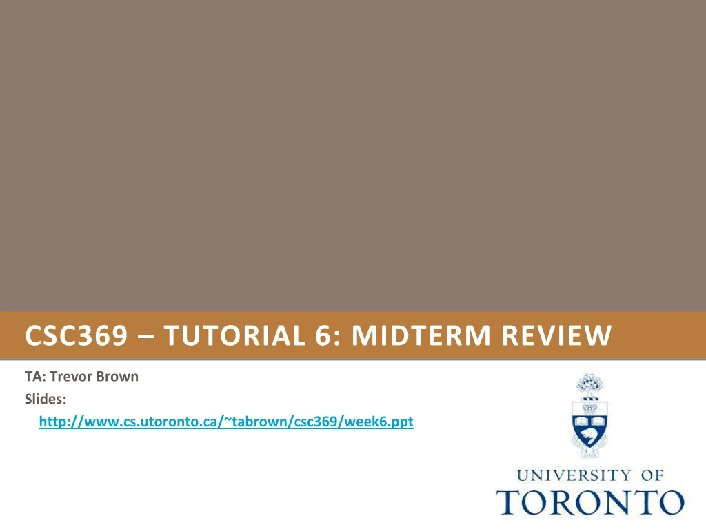 csc369 tutorial 6 midterm review