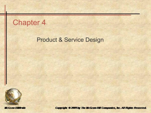 Product Service Design