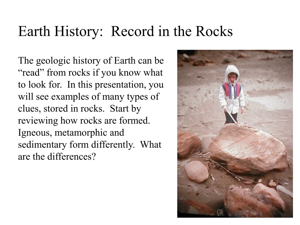 earth history record in the rocks