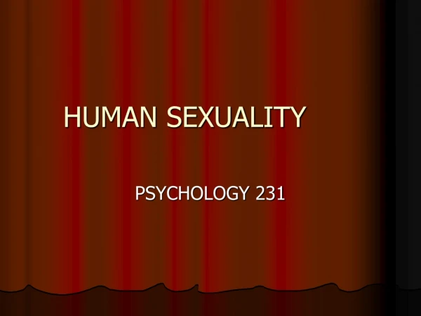 HUMAN SEXUALITY