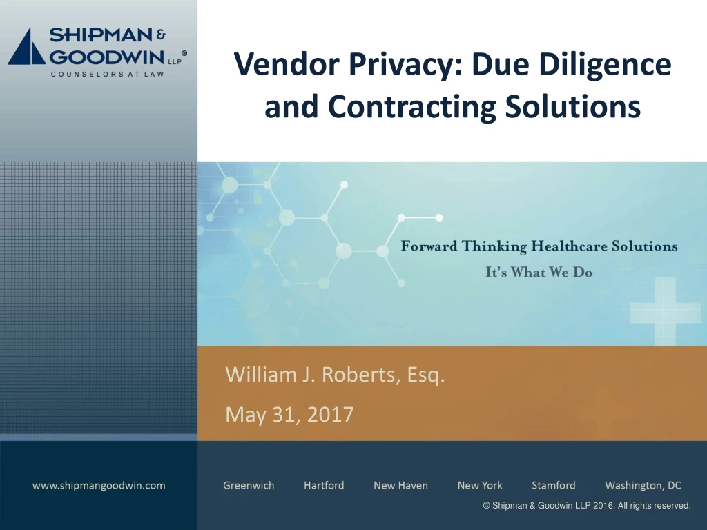 vendor privacy due diligence and contracting solutions