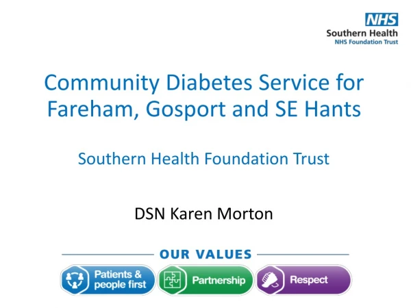 Community Diabetes Service for Fareham, Gosport and SE Hants Southern Health Foundation Trust