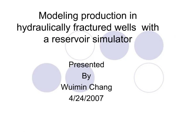Modeling production in hydraulically fractured wells with a reservoir simulator