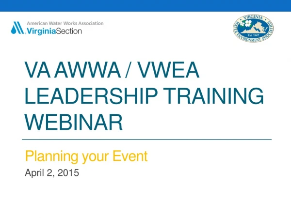 VA AWWA / VWEA Leadership Training Webinar