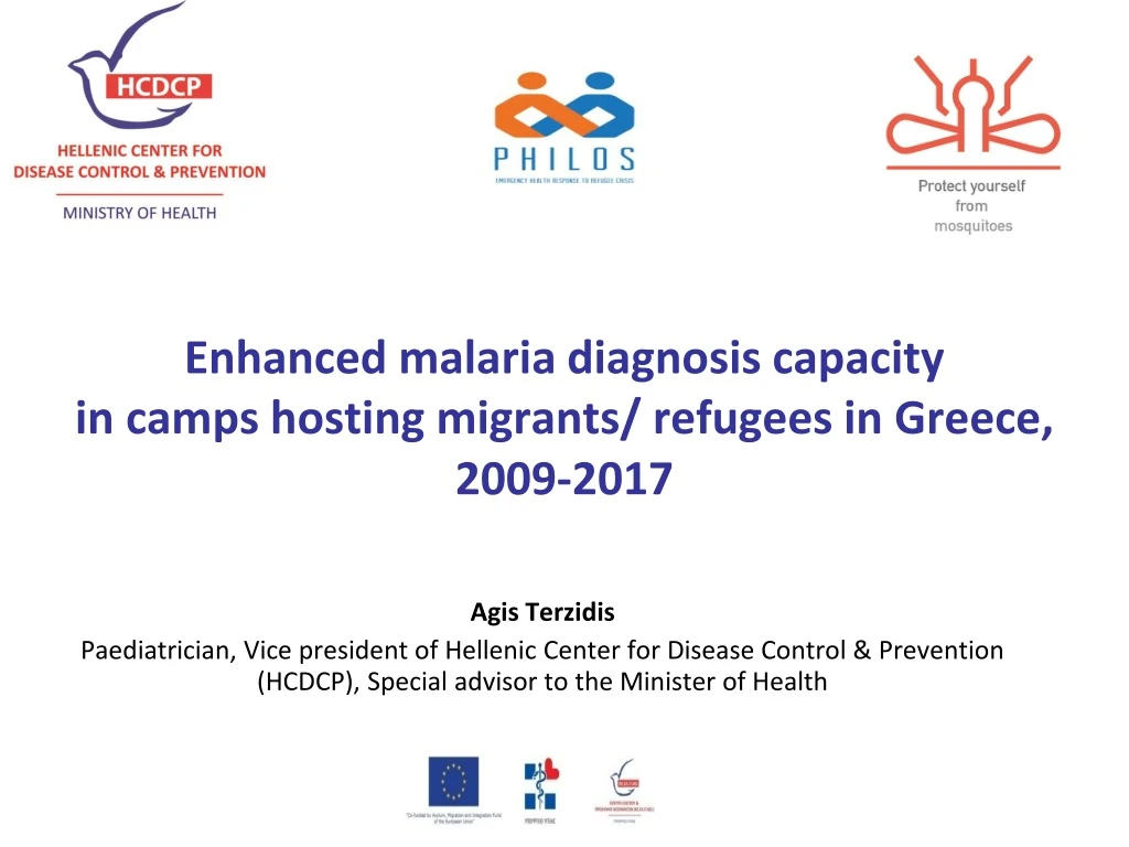 enhanced malaria diagnosis capacity in camps hosting migrants refugees in greece 2009 2017