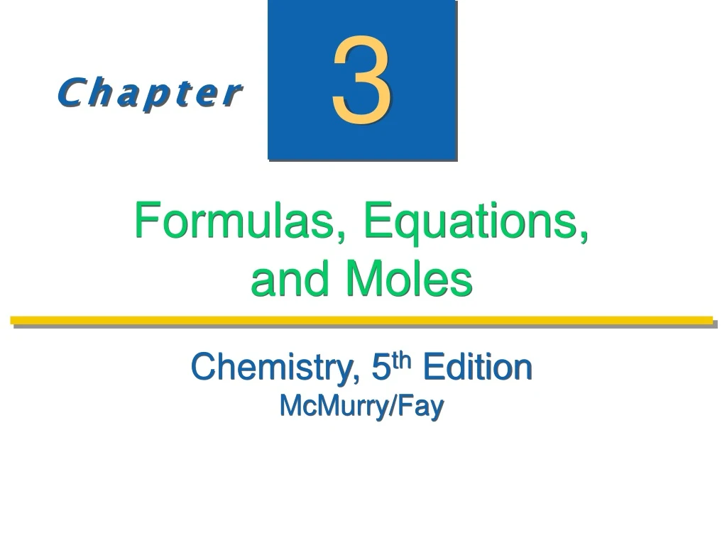 formulas equations and moles