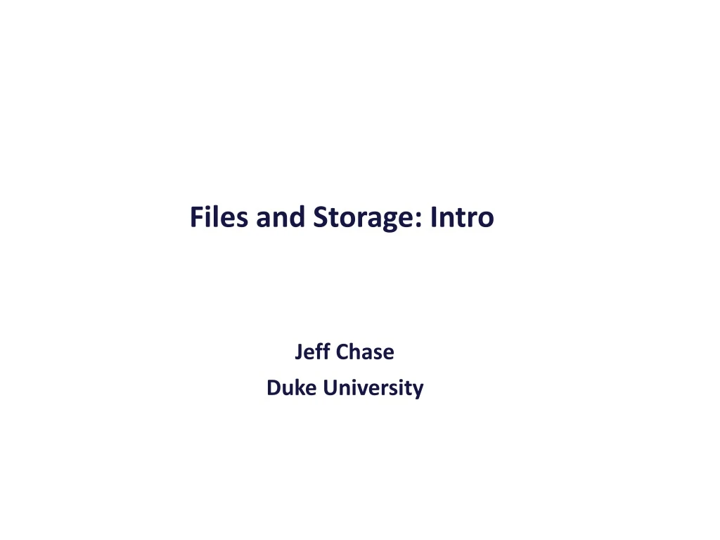 files and storage intro