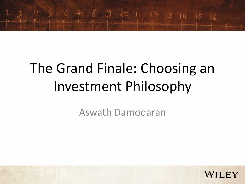 the grand finale choosing an investment philosophy