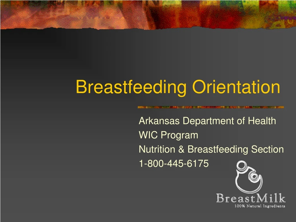 breastfeeding orientation