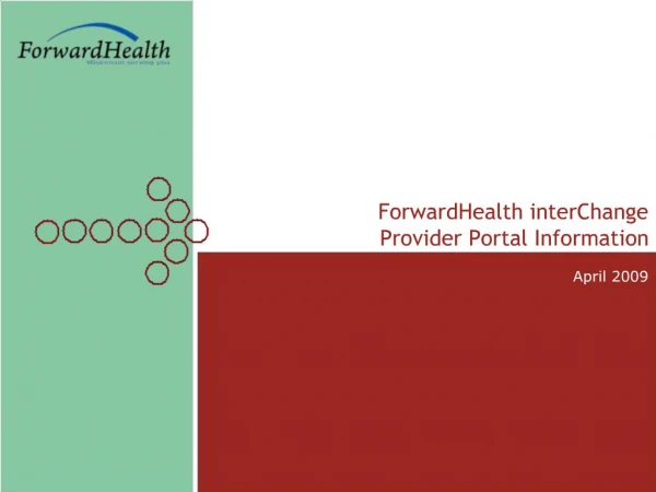 ForwardHealth interChange Provider Portal Information
