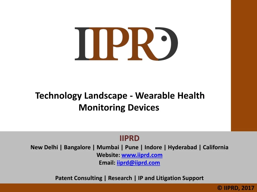 technology landscape wearable health monitoring devices