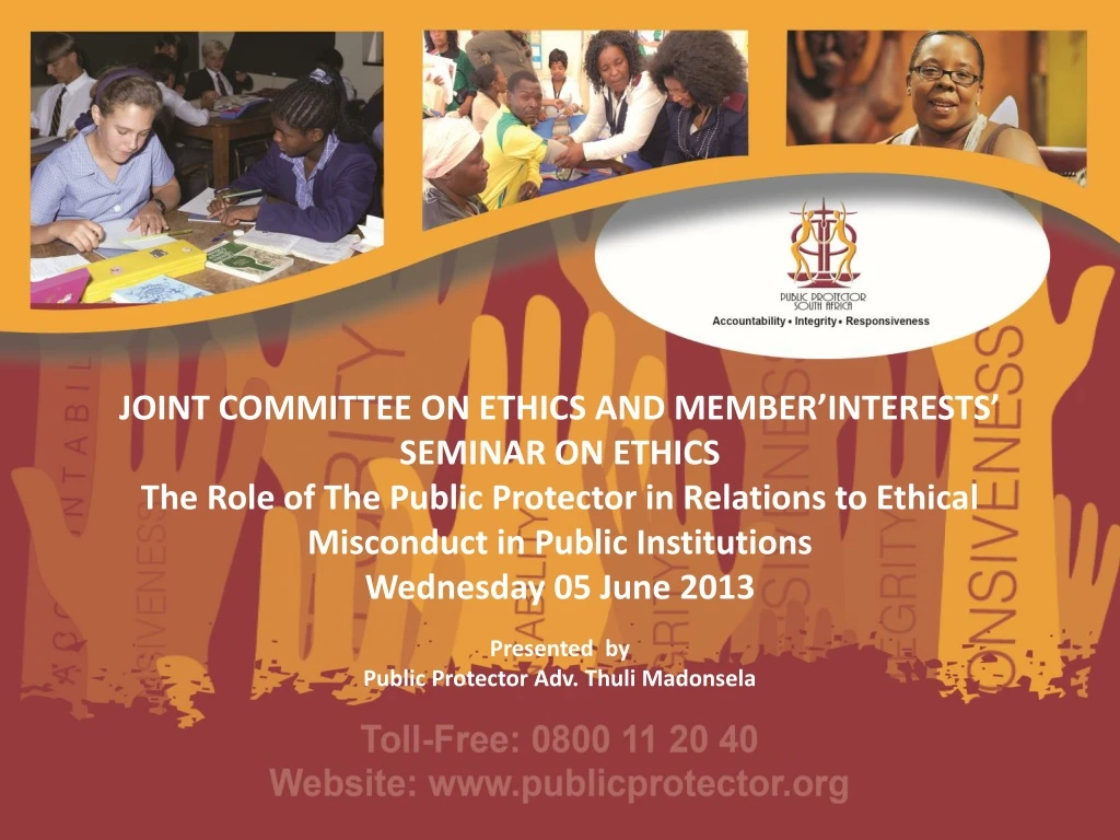joint committee on ethics and member interests