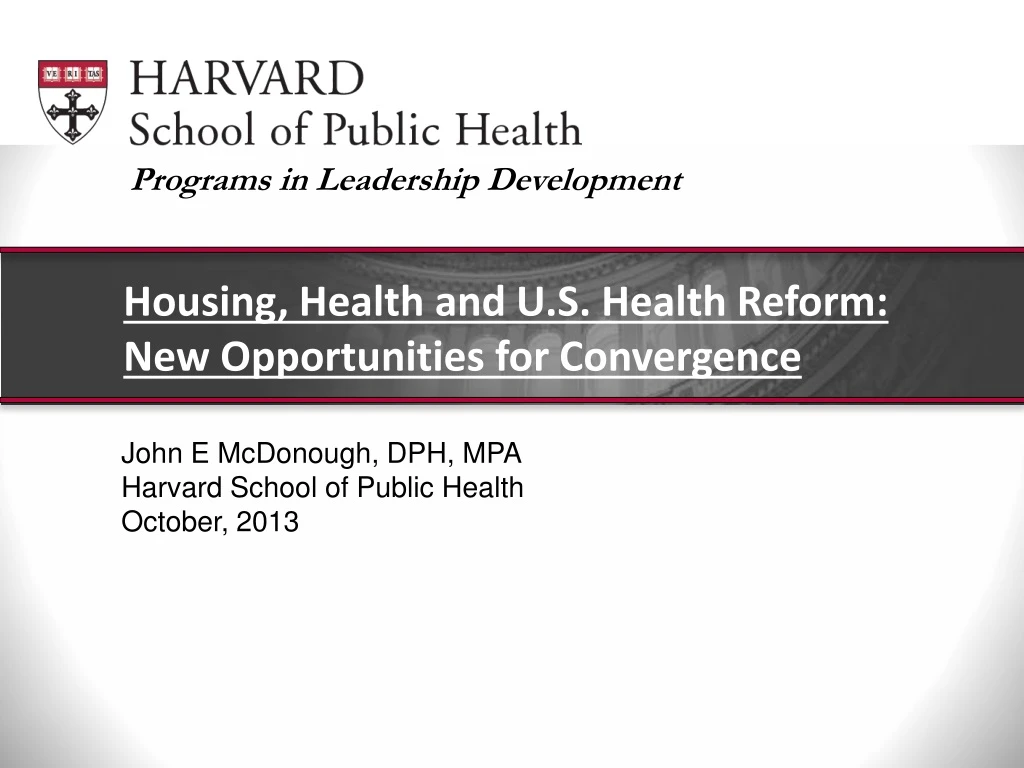housing health and u s health reform new opportunities for convergence